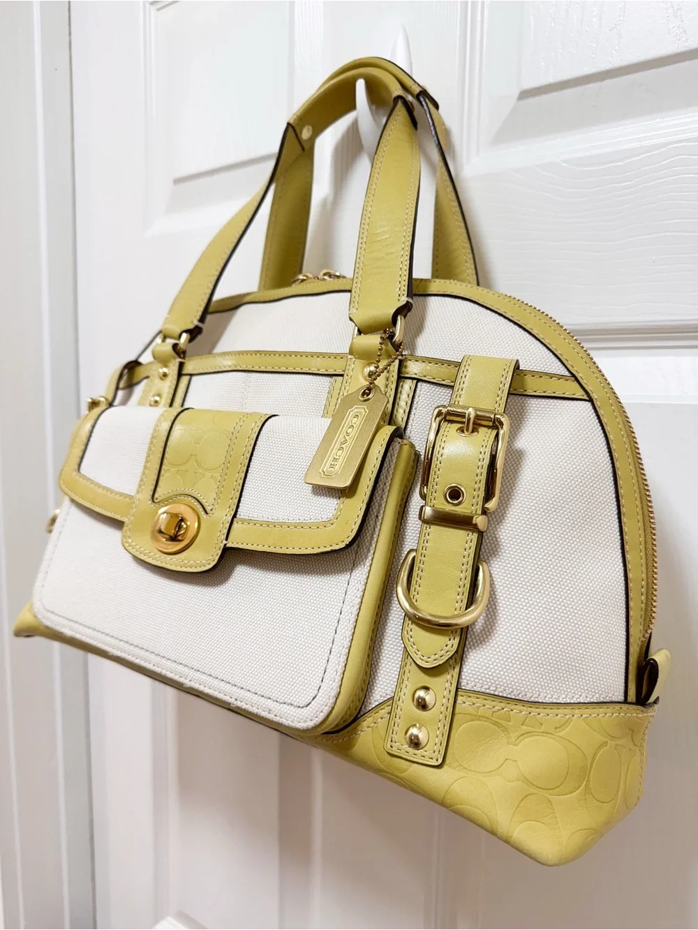 Coach Hamptons Miranda Weekender Carryall Large Satchel Travel Bag
